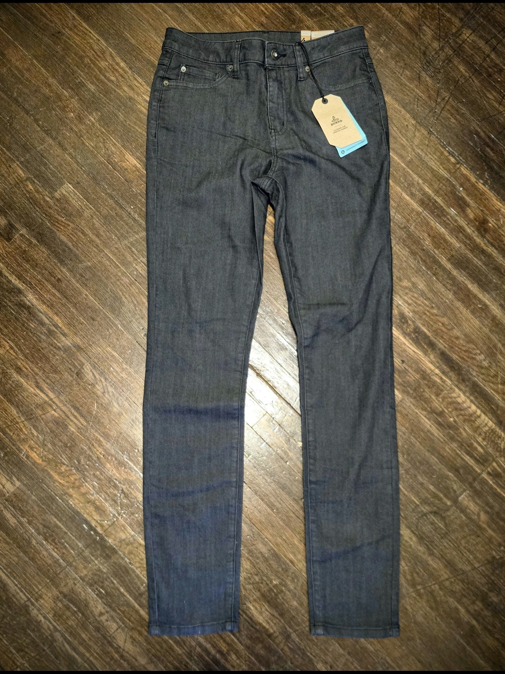 NEW Women's Size 6 prAna Kayla High Rise Jean Gray Denim - Reg 32 Inseam 28"W